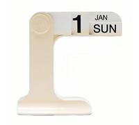 Flip Perpetual Calendar Desk Calendar For Daily Office Home Decor Desk Ornament Desk Accessories Home Office Decor Monthly Weekly Daily Desktop Perpetual Calendar (Beige)