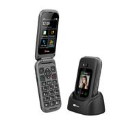 Flip Phone 4G Black 2.8in Touchscreen Senior Big Button Emergency Aid DockCradle
