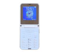 Flip Phone, Dual Screen Big Volume Senior Cellphone, 2.6in Screen 1.3MP Camera 4 SIM Cards for Elderly Kids Daily Use (Blue)