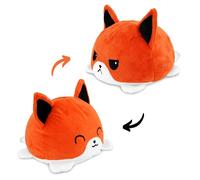 Flip Plush Toy - Soft Cuddly Toy with Changeable Mood - Double-Sided Design to Reverse - Reversible Plushie - Easy Flip with 2 Emotions in Love & Evil (Fox)