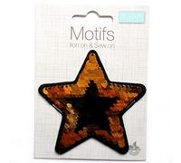 Flip Reversible Sequin Iron On Patches - Large Sequin Star