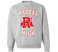 Flip Rydell High School Logo Grease Costume Crew Neck Sweatshirt Heather Grey (L)