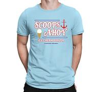Flip Scoops Ahoy Ice Cream Parlour Hawkins Youth Kids Childrens T-Shirt Light Blue 12-13 Years (XL)