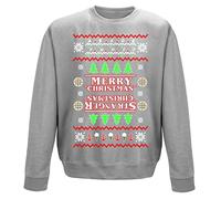 Flip Stranger Christmas Scoops Ahoy Hawkins Kids Sweatshirt Jumper Heather Grey 12-13 Years (XL)