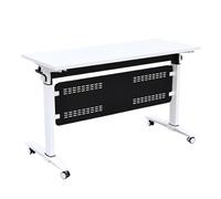 Flip Top Folding Conference Table with 360° WheelsMultiFunctional Seminar & Training Desk for Classroom Office & EventsInstant Conversion Portable & SpaceSaving