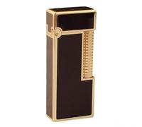 Flip-Top Side Wheel Trench Kerosene Lighter Windproof Side-Slide Grinding Wheel Cool Petrol Lighter for Daily Use (Gold)
