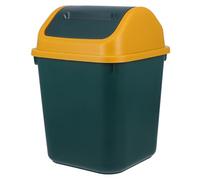 Flip Top Trash Bin 10L PP for Bathroom and Office Use | Compact 31.8x23x23cm Size, Minimalist Green Finish, Lightweight Design for Paper Waste and Toilet Areas
