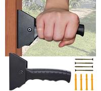 Flip Up Assist Grab Handle for Doorway & Stairs, Walls Mounted-in Folding Grip Handles, Mobility Aids for Elderly Seniors Supports Up to 300 Pounds (Black, 1 Pack)