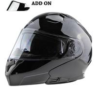 Flip Up Flip Front Motorcycle Motorbike Crash Helmet Modular DVS ECE ACU Black