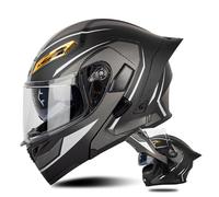 Flip Up Front Motorbike Helmet Modular Helmet DOT/ECE Approved Full Face Scooter Helmet for Adults Men Women Multiple Colors Available E,XXL=(63-64XM)