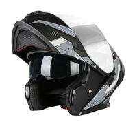Flip Up Front Motorbike Helmet with Double Visor Modular Motorcycle Helmets DOTECE Approved Crash Flip-Up Full Face Helmet Motocross Helmets for Adults Unisex Four Seasons S,XXL:63-64CM