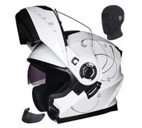 Flip Up Front Motorcycle Motorbike HelmetFull Face Integrated Motorbike Helmet ECE 2205 ApprovedWith anti-fog double visor, suitable for men and women 9,2XL61-62CM