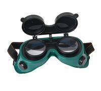 Flip-Up Front Welding Goggles Lens Safety Glasses - Use for Welding, Soldering, Torching, Brazing & Metal Cutting Green Welding goggles