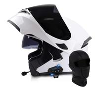Flip Up Full Face Motorcycle Helmet, Bluetooth Modular Helmet Dual Visor Folding Full Face Helmet ECE Certified Men Women Scooter Helmet With Bluetooth Headset(J,L=(59~60cm))