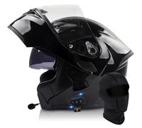 Flip Up Full Face Motorcycle Helmet, Bluetooth Modular Helmet Dual Visor Folding Full Face Helmet ECE Certified Men Women Scooter Helmet With Bluetooth Headset(C,L=(59~60cm))