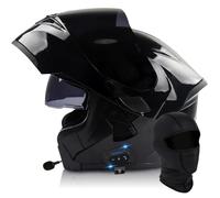 Flip Up Full Face Motorcycle Helmet, Bluetooth Modular Helmet Dual Visor Folding Full Face Helmet ECE Certified Men Women Scooter Helmet With Bluetooth Headset(I,L=(59~60cm))
