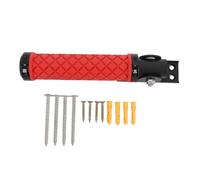 Flip Up Grab Bar for Doorway, Door Assist Handle for Seniors, Space Saving Flip Design with Non Slip Grip, Safety Assist Handle for Wall Doorframe Stairs Steps, Robust ABS Construc (Red)