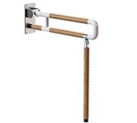 Flip up Grab Bar with Leg, Bathroom Handicap Grab Bars Toilet Wall with Anti-Slip Grip Stainless Steel Luminous Shower Assist Aid Safety for Elderly Pregnant Women Disabled Bar, 440lbs (60㎝)