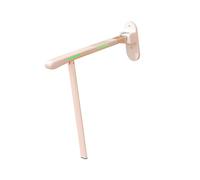 Flip Up Grab Bar with Support Leg,Space-Saving Foldable Handicap Bars for Bathroom,Folding Drop Down Rails, Toilet Aids(White)