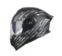 Flip-up helmet,Anti-fog dual visor crash racing motorcycle helmet Flip Front Motorcycle Helmet Reverse Flip-Up Motorcycle Helmet,Breathable Windproof for Adult Men and Women H,2XL(63-64cm)