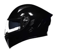 Flip-up helmet,Double Visor Flip Up Motorcycle Motorbike Helmet Flip Front Motorcycle Helmet,Reverse Flip-Up Motorcycle Helmet Impact-resistant Rainproof for Adult Men and Women H,2XL(63-64cm)
