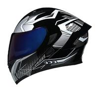 Flip-up helmet,Double Visor Flip Up Motorcycle Motorbike Helmet Flip Front Motorcycle Helmet,Reverse Flip-Up Motorcycle Helmet Impact-resistant Rainproof for Adult Men and Women C,2XL(63-64cm)
