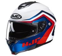 HJC C91N Nepos Helmet, white-red-blue, size XL for Men