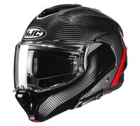 HJC F100 Carbon Stan Helmet, black-red, size S for Men