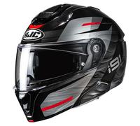 HJC i91 Dusk Helmet, black-grey-red, size M for Men