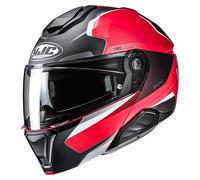 HJC i91 Felio Helmet, black-white-red, size M for Men