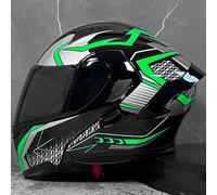 Flip-Up Helmet Motorcycle Helmet ECE 22.06 Certified Full-Face Helmet for Men and Women Jet Helmet with Chin Guard Scooter Moped Helmet with Sun Visor K,XXL 61-62cm