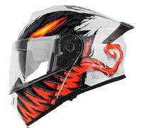 Flip-Up Helmet Motorcycle Helmet ECE-R 22.06 Certified Full-Face Helmet for Men and Women Integrated Motorcycle Helmet Four-Season Helmet with Double Visor Various Styles C,XL61~62