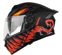 Flip-Up Helmet Motorcycle Helmet ECE-R 22.06 Certified Full-Face Helmet for Men and Women Integrated Motorcycle Helmet Four-Season Helmet with Double Visor Various Styles D,2XL63~64