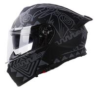 Flip-Up Helmet Motorcycle Helmet ECE-R 22.06 Certified Full-Face Helmet for Men and Women Integrated Motorcycle Helmet Four-Season Helmet with Double Visor Various Styles F,2XL63~64