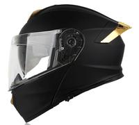Flip-Up Helmet Motorcycle Helmet ECE-R 22.06 Certified Full-Face Helmet for Men and Women Integrated Motorcycle Helmet Four-Season Helmet with Double Visor Various Styles B,2XL63~64