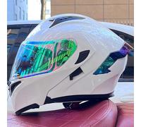 Flip-Up Helmet Motorcycle Helmet Full-Face Helmet Moped Helmet with Sun Visor Scooter Helmet for Male and Female Teenagers ECE 22.06 Certified Four-Season Helmet E1,M 55-56cm
