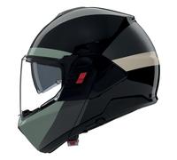 Flip-Up Helmet Nolan N120-1 BLOCCO 358 Nero / Antracite / Verde grigio / Avorio