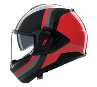 Flip-Up Helmet Nolan N120-1 LINEO 351 Nero / Rosso / Grigio