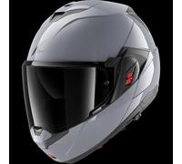 Flip-Up Helmet Shark OXO DARK SHADOW Gun Silver