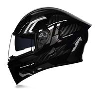 Flip-Up Helmet with Sun Visor Motorcycle Helmet Foldable ECE 22.06 Prepared Motorcycle Helmet Full-Face Helmet Suitable for All Seasons Men Women Various Styles 6,M 54-55CM