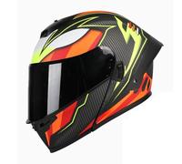 Flip-Up Modular Motorcycle ECE22.06 Certified Integrated Flip Up Front Motorcycle Helmet with Convertible Dual Visor Motorbike Crash Helmet for Men and Women I,M=(57-58CM)