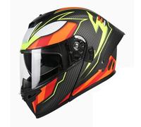 Flip-Up Modular Motorcycle ECE22.06 Certified Integrated Flip Up Front Motorcycle Helmet with Convertible Dual Visor Motorbike Crash Helmet for Men and Women E,M=(57-58CM)