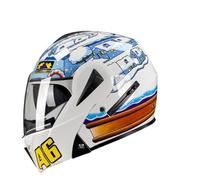 Flip Up Modular Motorcycle Helmet Double Lens Full Face Reveal Helmets for Adults City Commuter Touring Cruising Ventilate Lightweight Design
