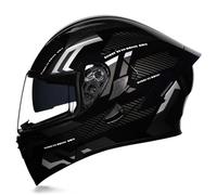 Flip Up Motorbike Helmet with Anti Fog Dual Visor Lightweight Full Face Modular Helmets for Men and Women Long Distance Travel Riding Scooter