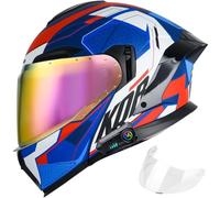 Flip Up Motorcycle Helmet with Bluetooth - ECE 22.06 Approved Modular Double Visor Motorbike Helmets - Microphone Dual Speaker with Dual Visor Sun Shield for Adults Men and Women 4,L/(59~60cm)