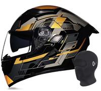 Flip-up motorcycle helmet with double visor, sun shield, ventilation system, ABS, ECE 22.06 homologation - Modular full face helmet for motorcycles and mopeds 3,M55-56CM
