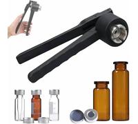 Flip Vial Crimper, Manual Stainless Steel 8-32mm Vial Crimper Aluminum Flip Off Caps 20-30 Bottles Per Minute(8mm)