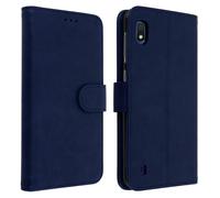 Flip wallet case, magnetic cover with stand for Galaxy A10 - Dark blue