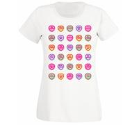 Flip Womens Love Hearts Cute Candy Sweets T-Shirt White UK 14-16 (XXL)