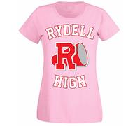 Flip Womens Rydell High School Logo Grease Costume T-Shirt Pink UK 6-8 (S)